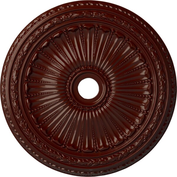 Ekena Millwork Viceroy Ceiling Medallion (Canopies up to 4 7/8"), 35 1/8"OD x 4 7/8"ID x 2 1/2"P, Brushed Mahogany CM35VIBMF - main